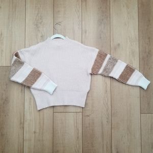 Topshop Stripe Mockneck Sweater
